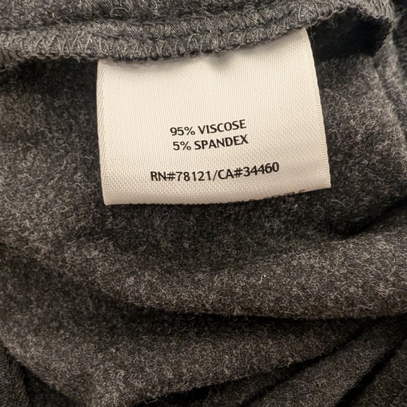 Eileen Fisher Wide Leg Pants Pull On Viscose Heathered Grey Stretch Jersey Sz PS - Picture 9 of 9